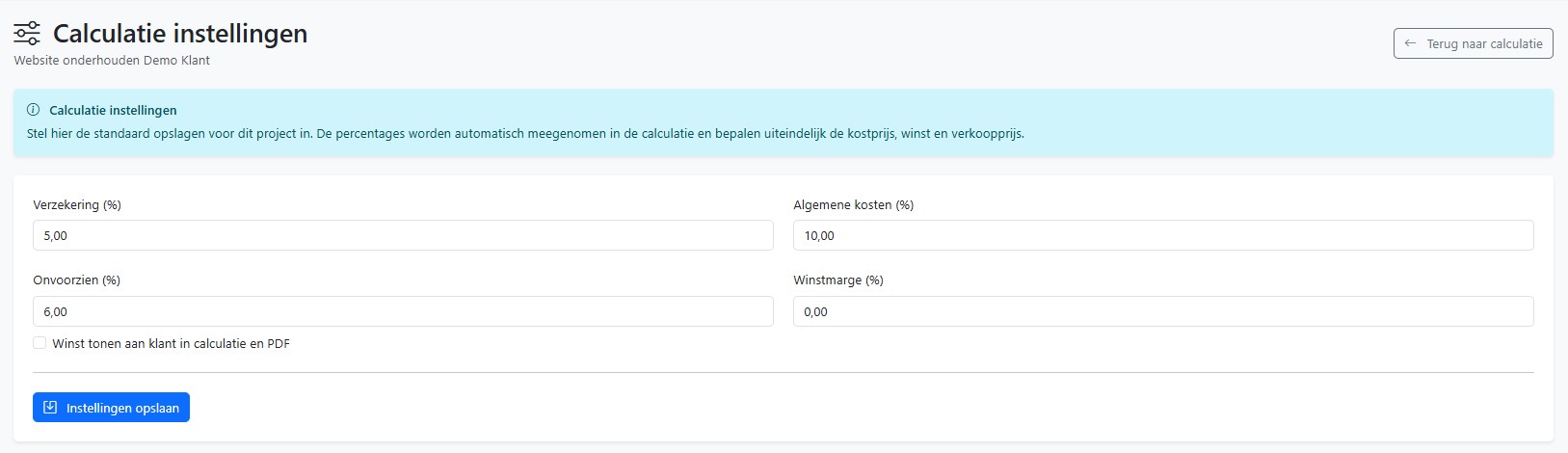 Calculatie PDF