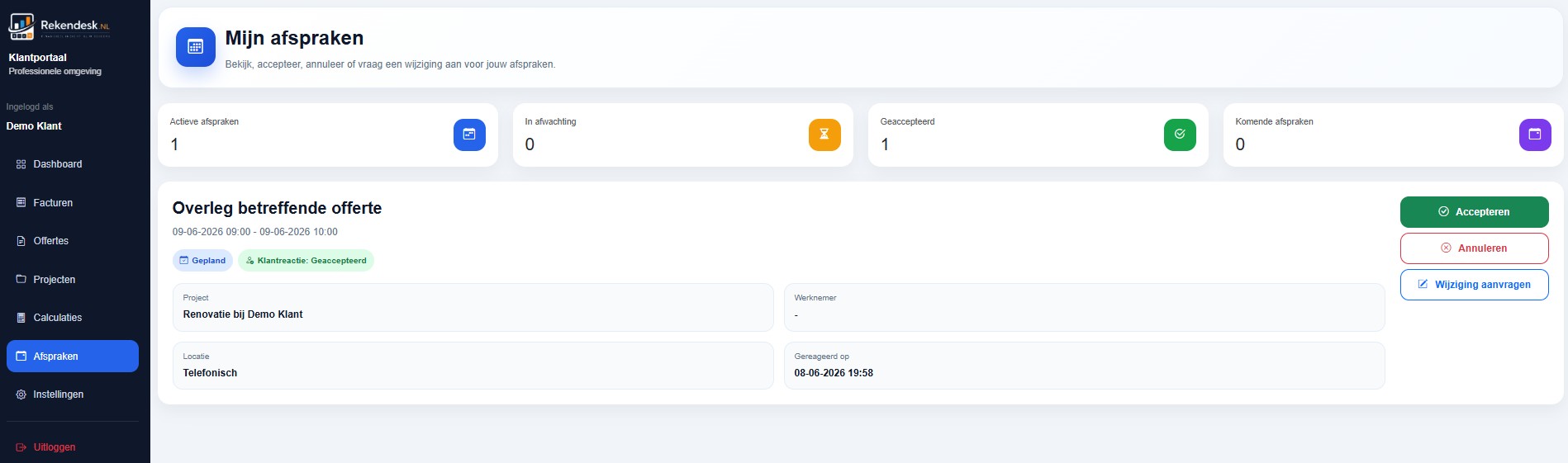 Account instellingen